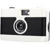 Vikye Fotocamera retrò da 35 Mm, Obiettivo Grandangolare da 28 Mm con Messa a Fuoco Manuale, Flash Incorporato per Fotografie Vintage (pellicola e Batteria AA Non incluse) (WHITE)