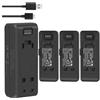 CQJFCYBRA Compatibile Con La Batteria Insta360 ONE R 1300mAh O Il Caricabatterie Rapido For L'accessorio Fotocamera 360 R(3BatteryWithCharger)