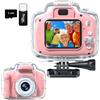 FKATEEN Fotocamera subacquea impermeabile per bambini da 3 a 12 anni, con schermo IPS da 2 pollici, 1080p, HD, videocamera digitale per bambini, per interni ed esterni, ideale come regalo di Natale e