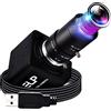 G 4K Varifocal Usb Fotocamera 10x Zoom Ottico Webcam, 5-50mm Vari-focus Web Cam 4K Ultra HD 2160P USB Web Cam, Zoom Cam con Sensore IMX317, Varifocal Usb Zoom Webcam per Mac/Window/Linux/Raspberry Pi