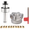Ausla Fresa per Spianatura, Set di Frese per Fresatura CNC con Supporto per Mandrino a Pinza C20-FMB27, Fresa BAP400R-80-27-6-e Inserti di Fresatura APMT1604(10pcs Milling Inserts)