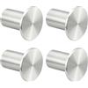 SAYAYO Ganci Accappatoio Bagno Ganci Appendiabiti, 4 Pezzi Appendi Strofinacci Cucina Gancio da Parete Appendi Accappatoio Bagno Grande Gancio in Acciaio Inox Argento, Capacità Carico 15 kg, 45MM