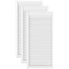 DecoMeister Porte a Lamelle in Legno 494x993 mm Confezione da 3 - Porta Lamella Pino Massiccio - Anta per Armadio a Persiana Aperta - Frontali Mobili e Antine per Guardaroba - Preverniciato Bianco