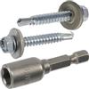 AERZETIX Kit di 60 viti autoperforanti Ø5.5x38 mm con rondella EPDM / 1 inserto SW8