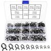 YIXISI 150 Pezzi 5-14 mm Morsetti Clip per Tubo Flessibile per Carburante, Fascette per Tubi a Filo Singolo, Morsetti a Molla Fascette Clip, per Moto Scooter ATV (10 Taglie, Nero)