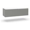 Aqa Design base portalavabo 1 cestone, sotto lavabo da bagno frontale in MDF cannettato, mobile sottolavabo, nr1 cassetto con scorrimento e chiusura soft - Grigio - 120x45x35 cm