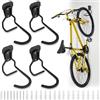 Cexovo Appendi Bici da Muro da 4,Supporti Bici da Parete in Ferro Battuto 25KG | Supporto da Parete per Bicicletta,Gancio Bici verticale salvaspazio per garage,interni,Compatibile con Bici da Corsa,Mountain