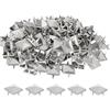 QUARKZMAN 80pz Rivetti a Piramide Quadrata, 12mm Chiodi a Quattro Punte, Borchie in Rame Stile Punk Rock per Abbigliamento Borsa Pelle Scarpe (Argento)