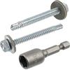 AERZETIX Kit di 30 viti autoperforanti Ø6.3x60 mm con rondella EPDM / 1 inserto SW10