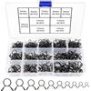 YIXISI 250 Pezzi 5-14 mm Carburante Morsetto a Molla, Morsetti Clip per Tubo Flessibile per Carburante, Fascette per Tubi a Filo Singolo, Fascette Stringitubo per Moto Scooter ATV (10 Taglie, Nero)