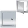 FEINZ Sportello di Ispezione Acciaio Inox 15x15 cm con Chiusura a Scatto | Botola di Ispezione in Metallo per Parete e Soffitto, Portello di Manutenzione Inossidabile Robusto