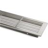 SOTECH 2 x SO-TECH® Griglia di ventilazione in alluminio 500 x 86 mm Griglia di aerazione a fessura Aspetto Acciaio inossidabile