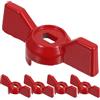 RUNROTOO 5 maniglie per valvola con foro da 8x6 mm - Maniglia a farfalla per valvola a sfera - Ricambio per rubinetto in lega di alluminio per il controllo del flusso d'acqua e la riparazione
