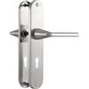 SORWDUERM SORWUERM Maniglia Argento, Acciaio inox spazzolato opaco, centri 72mm PZ, set maniglia per porta d'ingresso e interne, cilindro europeo, forma a L