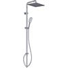 Bricozone Colonna Doccia In Acciao Inox Set Completo Doccetta Soffione Quadrato Da 30 Cm Design Multifunzione Moderno Getto A Pioggia Senza Miscelatore Saliscendi Middleton Asta Regolabile Da 78 a 106 Cm