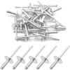 BESTYCHAO 50 rivetti a strappo in alluminio con grande flangia 4,8 mm x 16 mm, confezione da 50 (Argento)