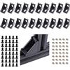 Yeebyee Staffa angolare ad angolo retto a 2 fori con viti M5 e dadi a T, 28 mm x 28 mm per profilo di estrusione in alluminio serie 2020, 20 pezzi/confezione (nero-20 serie)