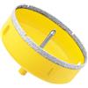 Aohhy Sega a Tazza Diamantata 105mm con Punte Guida, Professionale Vacuum Brasato Punte per Trapano Diamantate per Piastrelle, Porcellana, Vetro, Marmo e Ceramica