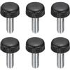 QUARKZMAN 6Pcs M6 Manopole A Scanalatura, 1/4-20 UNC 1.54 Perno Filettato Manopole Di Serraggio Vite A Mano Per Sostituzione Macchinari Base Ombrellone Tosaerba