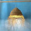 Generico Paralume Lampadario a Sospensione in Paglia Artigianale Marocchino: Stile Etnico, Illuminazione Naturale e Accogliente 0804251200B Vimini Rattan Palma Fibre Naturali Senza Impianto Elettrico