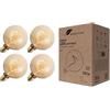 greenandco 4x lampadina LED design vintage per illuminazione ambientale | dimmerabile | E27 G125 | 4,9W 200lm | 1800K (bianco molto caldo) | 320° | 230V | ambra | senza sfarfallio