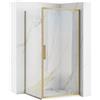 Rea Box doccia Rapid Swing Brush Gold 90x90 Cabina Doccia senza piatto doccia Vetro di sicurezza temperato Transparentne 6mm (Oro spazzolato) porta: 90 parete: 90 cm