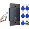 Mathfel Sistema di accesso MATHFEL Smart Lock con impronta digitale e RFID - Serratura elettronica per porta d'ingresso, IP66, codice e transponder, serratura elettrica per esterni, serratura automatica