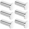 SAYAYO Ganci Accappatoio Bagno in Acciaio Inox Ganci Appendiabiti da Parete, Appendi Strofinacci Cucina Gancio, Gancio Appendi Accappatoio Cromo Lucido, Capacità Carico 15 kg, 6 Pezzi