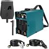 TANIASHOP Mini Saldatrice inverter ad Elettrodo per Fabbro da 400 Ampere Super Compatta professionale con cavi e maschera display LCD digitale saldatrice elettrica portatile leggera