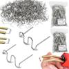 WiDream 1000 Pezzi Graffette Calde Inox, Graffette Calde 0.8mm, Graffette 0.6mm per Saldatrice Plastica, Saldatura Plastica Auto, Graffette Riparazione per Crepe Paraurti, Graffette per Saldatrice