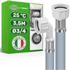 ONIX TECH Tubo Carico Lavatrice e Lavastoviglie 3,5m e Valvole Ø 3/4 Pressione da 20 a 60 Bar Temperature fino a 25°C - MADE IN ITALY - Garanzia di 5 Anni - ONIX TECH