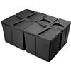 Emuca - Contenitori per la raccolta differenziata per cassetti da cucina, H 266 mm (3 x 15 L + 2 x 7 L), Plastica nera