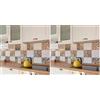 CREARREDA Piastrelle Adesive per Cucina, Bagno e Box Doccia Mattonelle Adesive Cementine Moderne, 24 Pz 10_x_10 cm, Impermeabile Vinile Autoadesivo Decorazioni per Bagno e Cucina, Made in Italy
