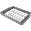Emuca - Kit cassetto portascarpe e telaio regolabile Quartz per armadi, chiusura ammortizzata e estrazione totale, modulo 70 cm, finitura Titanio