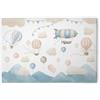 A.S. Création WTD DD129389 - Stampa su tela con palloncini a forma di nuvole, colore: beige, blu, 120 x 80 cm