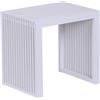 Relaxdays Panca bambù, moderna per cucina, corridoio, bagno e camera, A×L×P 43×45×33 cm, porta-scarpe, bianca