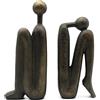 Lukitas Statue e Sculture Pensatori, Fermalibri Decorativi Antiscivolo, Fermalibri per Mensole, Resina