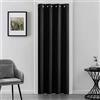 XTMYI - Tenda per porta per la privacy, tende lunghe 203 cm, divisorio per stanza, tenda oscurante temporanea isolante per camera da letto, armadio, colore nero