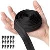 IPEA Cerniera Lampo Catena Continua misura #3 Nera - [ 5 METRI + 15 CURSORI IN METALLO ] - Made in Italy - Zip Ritagliabile per Cucito, Abbigliamento, Accessori - Larghezza 30 mm - Nero Grigio