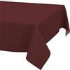 ANRO Tovaglia antimacchia Bordeaux effetto lino 140x100 cm misto cotone | lavabile a 30 °C - ideale per giardino, terrazza e sala da pranzo