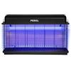 Perel Distruggi insetti LED UV elettrico, griglia 3000V, IPX4 resistente agli spruzzi, vassoio removibile, copertura 100 m², dispositivo potente per interno ed esterno