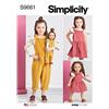 Simplicity SS9661A - Magliette a maglia, tute e vestiti per bambole da 18 per bambola A (3-4-5-6-7-8)