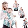 NUKied Marsupio 6-in-1 ergonomico marsupio zaino con cintura regolabile tasca e bavaglini per bavarese comfort mesh per bambini 3-36 mesi 3-20 kg verde