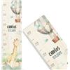GRAVURZEILE Metro per bambini in legno - Giraffa - Personalizzato con nome per cameretta dei bambini - Scala misura 80 - 140 cm - Dimensioni 20 x 70 x 2 cm - Regalo per nascita per ragazze e ragazzi