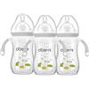 Oberni Anticolica biberon 270 ml/9 oz con valvola AirFree per neonati a partire dai 12 mesi in su, peso biberon con manici, grigio / confezione da 3