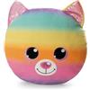 NICI 62208 Glubschis Miss Mellie Cuscino a Forma di Gatto, Morbido e Adatto a Ragazzi, Ragazze, Neonati e Amanti dei Peluche, Ideale per casa, Asilo o in Viaggio, 32 x 32 cm, Multicolore