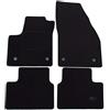 J&J AUTOMOTIVE Tappetini in Tessuto per Opel Meriva B 2010-2017, Set da 4 Pezzi Anteriori e Posteriori, di Velluto su Misura, Antiscivolo, Colore Nero