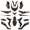 one by camamoto kit set carene complete plastiche per yamaha x-max, xmax 125-300-400 cc anno dal 2017 al 2022 colore nero lucido | è compreso di 16 pz.
