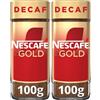 Nescafe NESCAFÉ Gold Decaf Caffè Solubile Decaffeinato, Barattolo 100g (Confezione da 2)