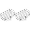 Weber Porta Pesce & Verdure/Cesto - Piccolo (28x20 cm), in acciaio inossidabile, per pesce e verdure delicate, facile da girare sulla sup. cottura, lavabile in lavastoviglie - Argento (6470)